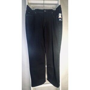 Bandolino Jeans Womens 12 P Black Straight Leg Mandie Stretch 29" Inseam NEW